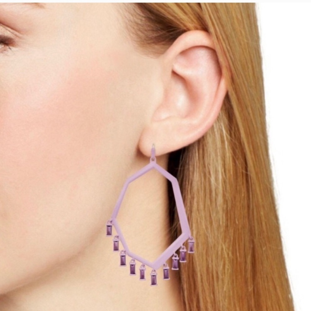 Kendra Scott Matte lavender earrings